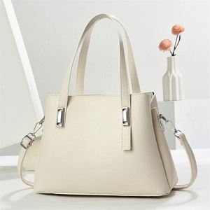 Minimalist Style Plain Color Tote Bags Lady's PU Leather Handbag for Gift - Product Image 6
