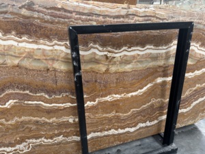 Ónix de Jade Negro Natural del <span class=keywords><strong>Mar</strong></span> Negro, Ónix Marrón de Lujo en Capas para Paredes Retroiluminadas y Encimeras - Product Image 3