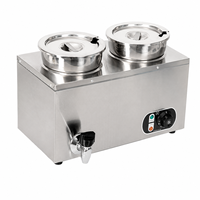 Chauffe-plats professionnel double cuve 4L*4L OEM, Bain-marie à chaleur humide, équipement de maintien au chaud pour comptoir, idéal pour les fournisseurs de buffets d'hôtels