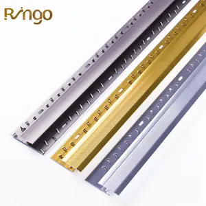 Foshan Ringo Metal Aluminum Z Bar Cover Trim Joining Anti Slip Tack Strip Gold Transition Edge Trip Floor Carpet