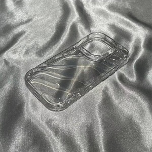 Nước gợn điện thoại trong suốt trường hợp tương thích cho <span class=keywords><strong>iPhone</strong></span> 16 15 14 13 12 11pro Max XR XS 8 cộng với Silicone chống sốc bảo vệ - Product Image 2