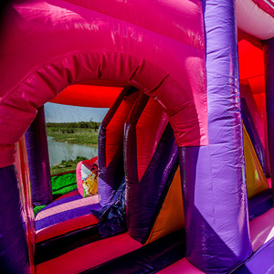 Casa Inflable Grande <span class=keywords><strong>de</strong></span> Princesa Rosa para Niños, Castillo Inflable con Tobogán, Casa <span class=keywords><strong>de</strong></span> Brinco Inflable para Fiestas - Product Image 2