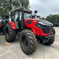 Tracteur agricole 4x4 de 180 ch avec moteur YTO, transmission par engrenages, machine agricole robuste pour le travail du sol