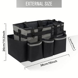 Sac de rangement professionnel gris moyen pour les femmes de ménage, les nettoyeurs de maisons et les professionnels du detailing automobile, avec poignée - Product Image 5