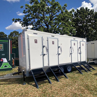 Toilettes de camping de 18 pieds, 2 stations, salles de bain portables, toilettes de remorque, toilettes portables mobiles