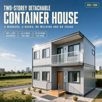Maison Conteneur Modulaire Détachable Préfabriquée à Construction Rapide (20ft, 40ft) pour Villa, Hôtel, Appartement et Ferme