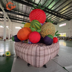 Panier de fruits et légumes gonflable géant, modèle personnalisé, panier de fruits et légumes gonflable pour exposition événementielle - Product Image 1