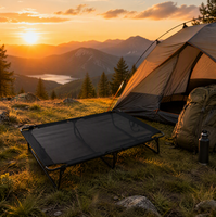 Lit surélevé pour animaux de compagnie avec maille respirante et cadre en acier durable - Lit pliable portable pour chien pour l'intérieur, l'extérieur et les voyages