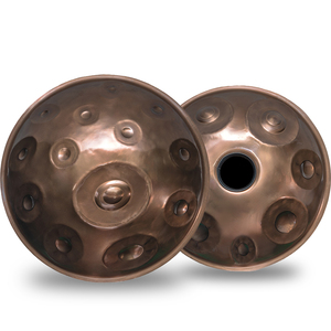 Tono etereo, Sustain lungo, toni ricchi, materiale in acciaio cenere, specchio in rame rosso 20 note Handpan - Product Image 1