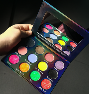 M12r ร้อนขายปรับแต่งโลโก้ที่ว่างเปล่าแต่งหน้ากระดาษแข็งมังสวิรัติฉลากเอกชนสีสูง DIY อายแชโดว์จานสี - Product Image 1