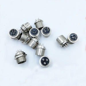 Connecteurs DIN M12 pour l'aviation, série GX12, multipolaires, mâle/femelle, prise ronde de 12 mm, contacts en cuivre - Product Image 2