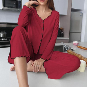 <span class=keywords><strong>Pijama</strong></span> de lujo de verano para mujer, cárdigan de manga larga de estilo francés, pantalones, pijamas de otoño e invierno, Pure Desire - Product Image 6