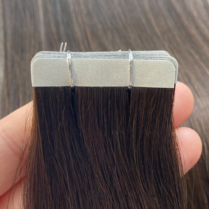 Extensions de cheveux à bandes adhésives très vendues, 100% cheveux humains vierges avec ondulations droites, prix direct usine en gros - Product Image 4
