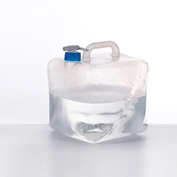 Sac de stockage de liquide pliable 5L 10L 15L 20L en LDPE EVA avec robinet PE PP 30mm, conteneur d'eau pliable