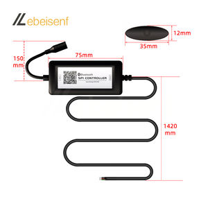 블루투스 LED SPI 컨트롤러 DC5V 12V 24V 출력 200ICs 픽셀 매직 컬러 스트립 라이트 디머 RF 2.4G 풀 터치 리모컨 - Product Image 3