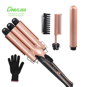 Bigoudi en céramique ionique à 3 baril, <span class=keywords><strong>fer</strong></span> à friser automatique avec Triple baril pour bigoudi de cheveux, usage domestique - Product Image 3