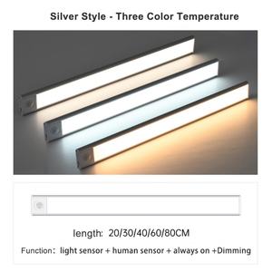 Lampe à induction corporelle, LED dimmable, éclairage sous armoire, alimentation par piles, détecteur de mouvement sans fil, lumière LED pour placard - Product Image 3