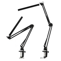Lampe de bureau pliante à LED en métal à pince pour lampe de table à gradation à bras long 3 couleurs pour la lecture dans le salon et les ordinateurs