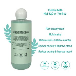 Gel de baño refrescante OEM Rose Honey Chamomile con tapa de bola sin parabenos vegano al por mayor baño de espuma relajante para adultos - Product Image 4
