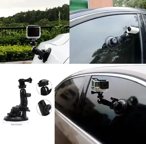 Cámara de deportes de acción universal soporte de ventosa de coche para Go Pro Hero <span class=keywords><strong>DJI</strong></span> OMSO XIAOMI YI <span class=keywords><strong>4K</strong></span> AKASO SJCAM INSTA 360 ONE <span class=keywords><strong>X3</strong></span> X4 X5 - Product Image 2
