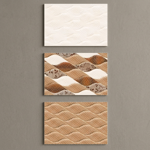 Azulejos de pared de cerámica brillante de 300x450mm de alta calidad, diseño moderno de espejo 3D, acabado esmaltado pulido, decoración de baño - Product Image 1