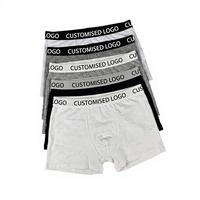 Boxers respirants en coton tricoté pour hommes adultes, 95 % coton, 5 % élasthanne, taille élastique, service ODM classique, sous-vêtements personnalisés