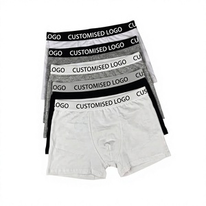 Boxers respirants en coton pour hommes adultes, 95 % coton, 5 % élasthanne, taille élastique, service ODM classique, sous-vêtements avec logo personnalisé - Product Image 1