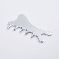 Outil de lifting facial Gua Sha en acier inoxydable, peigne de massage Gua Sha, outil de relaxation pour le cuir chevelu, le visage et les yeux