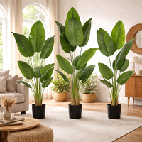 Banane artificielle en gros, bonsaï de banane, arbre de banane pour la décoration, plantes artificielles, feuilles en plastique, faux décoration de maison en plastique