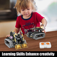 Robot de Programación 5 en 1 con Control Remoto, Bloques de Construcción, Modelo de Vehículo de Ingeniería, Kit de Ensamblaje DIY, Juguete Infantil Personalizable