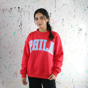 Sudadera con Capucha PHILA RED para Hombre, Invierno, 100% Algodón, Azul Marino, Cierre de Cremallera, Cuello Ancho, Estilo Urbano, Hilos Finos, Transpirable, Secado Rápido - Product Image 1