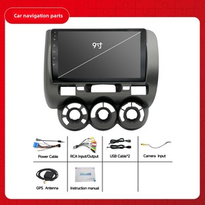 9 ''กรอบวิทยุในรถยนต์ระบบแอนดรอยด์ไร้สาย CarPlay Android Auto GPS Rds HIFI รองรับ AHD CAM สำหรับฮอนด้าฟิต2004-2010 - Product Image 3