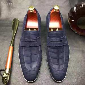 Goodyear Genuine Crocodile Nubuck Leather Shoes Loafers Men alligator Chaussures Hommes Party Zapatos Para Hombre Shoes for Men - Product Image 2