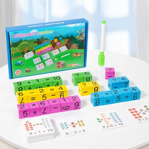 Jeu éducatif numérique en bois : cube de nombres, puzzle de <span class=keywords><strong>multiplication</strong></span> et de division, exercices de <span class=keywords><strong>calcul</strong></span> mathématique, outils pédagogiques - Product Image 1
