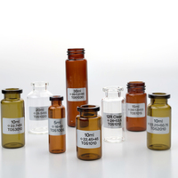 Ampoule en verre tubulaire d'injection stérile de 3 ml, 5 ml, 7 ml, 10 ml, 15 ml, 20 ml, 30 ml, flacon en verre haut