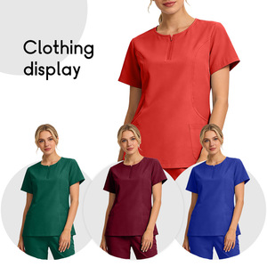 Women's Scrub Suit Set Moisture Wicking Split Uniform Hospital Workwear - Product Image 2