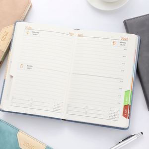 Carnet de notes A5 en cuir PU pour la vente en gros, agenda hebdomadaire 2026, journal, pour l'école, le bureau, cadeau - Product Image 3