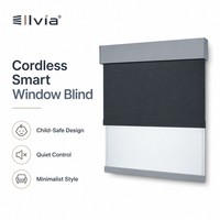 Stores occultants motorisés Ilvia Custom Smart avec cadre, stores double rouleau jour et nuit