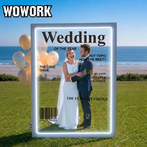 WOWORK ขายส่งตู้โทรศัพท์พร้อมฉากหลังดอกไม้ ตู้โทรศัพท์ลอนดอนสำหรับตกแต่งงานแต่งงาน - Product Image 6