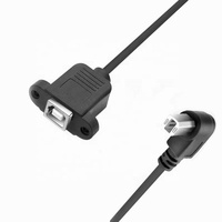Versi 2.0 Tipe B Kabel Data USB Male ke B Female, Sambungan Panel Sekrup, untuk Scanner, Printer, Telekomunikasi