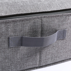 Fabric <b>Storage</b> Box Rectangle 70L-80L Gray Moisture Proof Under Bed Organizer With Lid Large Capacity <b>Clothes</b> <b>Storage</b> - Product Image 4