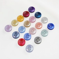 Tombol Resin imitasi poliester 18 L untuk kemeja 11.5mm kancing 4 lubang gaya sederhana dapat dicuci dengan kancing 11.5mm untuk garmen