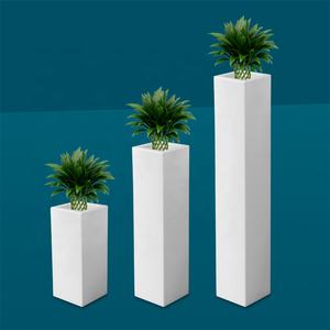 Colonna di <span class=keywords><strong>plastica</strong></span> decorativa da <span class=keywords><strong>giardino</strong></span> in stile romano bianco di diverse dimensioni per vaso di fiori - Product Image 2