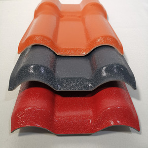 กระเบื้องหลังคาพลาสติกทนการกัดกร่อน เรซินสังเคราะห์ ASA PVC รูปทรงสี่เหลี่ยมคางหมู <span class=keywords><strong>แผ่น</strong></span>หลังคา <span class=keywords><strong>UPVC</strong></span> - Product Image 2