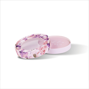 Caja cilíndrica con diseño de personalidad, cilindro corto de papel rosa - Product Image 4