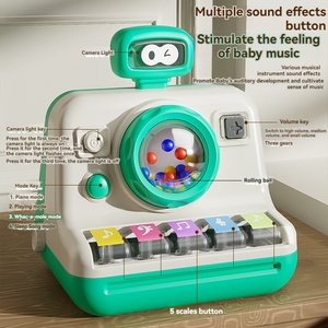 TOPSKY TOYS Clavier éducatif multifonctionnel - Jouet sensoriel pour bébés et enfants, fonctionne à piles, 5 gammes de sons, mini, mignon, avec lumière et musique - Product Image 3