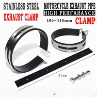 Stainless Steel Black/Silver Street Motorcycle Exhaust Pipe Retaining Ring Straight-through Falcon R9 Retrofit/Upgrade Fixing