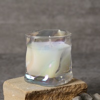 Bougie parfumée artisanale moderne de luxe, pot de bougie parfumée, arôme longue durée, cire de soja de qualité supérieure, verre, mariage, vacances, nouvel an