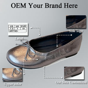 Di alta qualità carine <span class=keywords><strong>in</strong></span> pelle glitterata <span class=keywords><strong>con</strong></span> fiocco-nodo <span class=keywords><strong>ballerine</strong></span> da donna comfort Slip-on ripiegate scarpe piatte da donna - Product Image 2