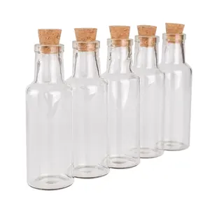 5pcs 25ml 27*80*10mm कांच की बोतलें बहती बोतल काग के साथ Lids मसाला जार औषधि की बोतलें कांच की शीशियों ग्लास वाहिकाओं DIY शिल्प